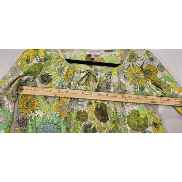 Liberty of London Target Womens Top Ruffled Floral Tunic Bloomcore Cottage Sz S - Picture 6 of 10